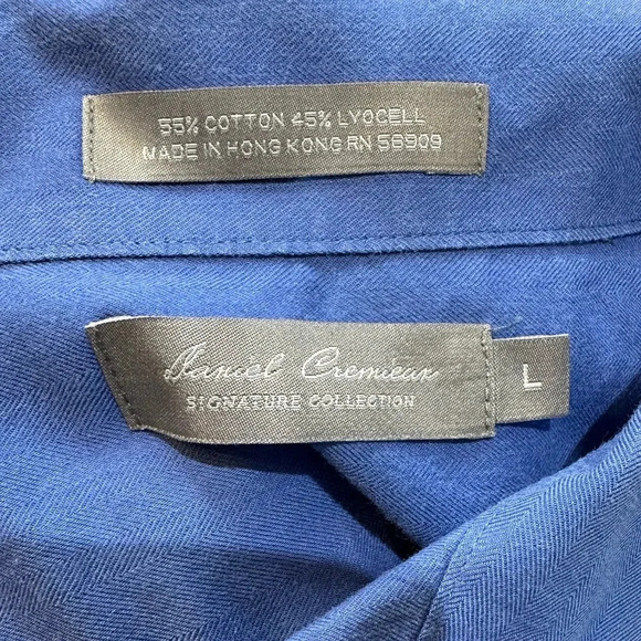 Daniel Cremieux Blue Short Sleeve Button down Size Large - Picture 3 of 3